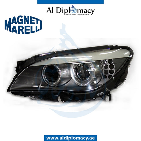 Left Headlight, BI Xenon, 719000000017 for BMW 7 Series F01 (2008-2015) models, Part Number MM-63117225229